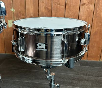 Pre Loved CB 22" 5-Piece Drum Kit in Brushed Silver with Snare