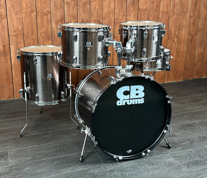 Pre Loved CB 22" 5-Piece Drum Kit in Brushed Silver with Snare