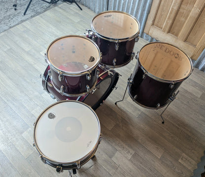 Pre Loved CB 22" 5-Piece Drum Kit with Snare & Hardware in Wine Red