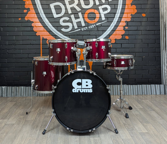 Pre Loved CB 22" 5-Piece Drum Kit with Snare & Hardware in Wine Red