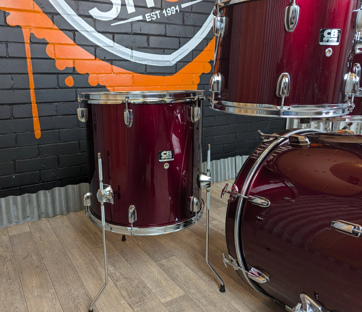 Pre Loved CB 22" 5-Piece Drum Kit with Snare & Hardware in Wine Red
