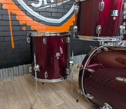 Pre Loved CB 22" 5-Piece Drum Kit with Snare & Hardware in Wine Red