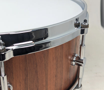 Pre Loved Canopus 14" x 6" Stave Bubinga Snare Drum scratch on hoop