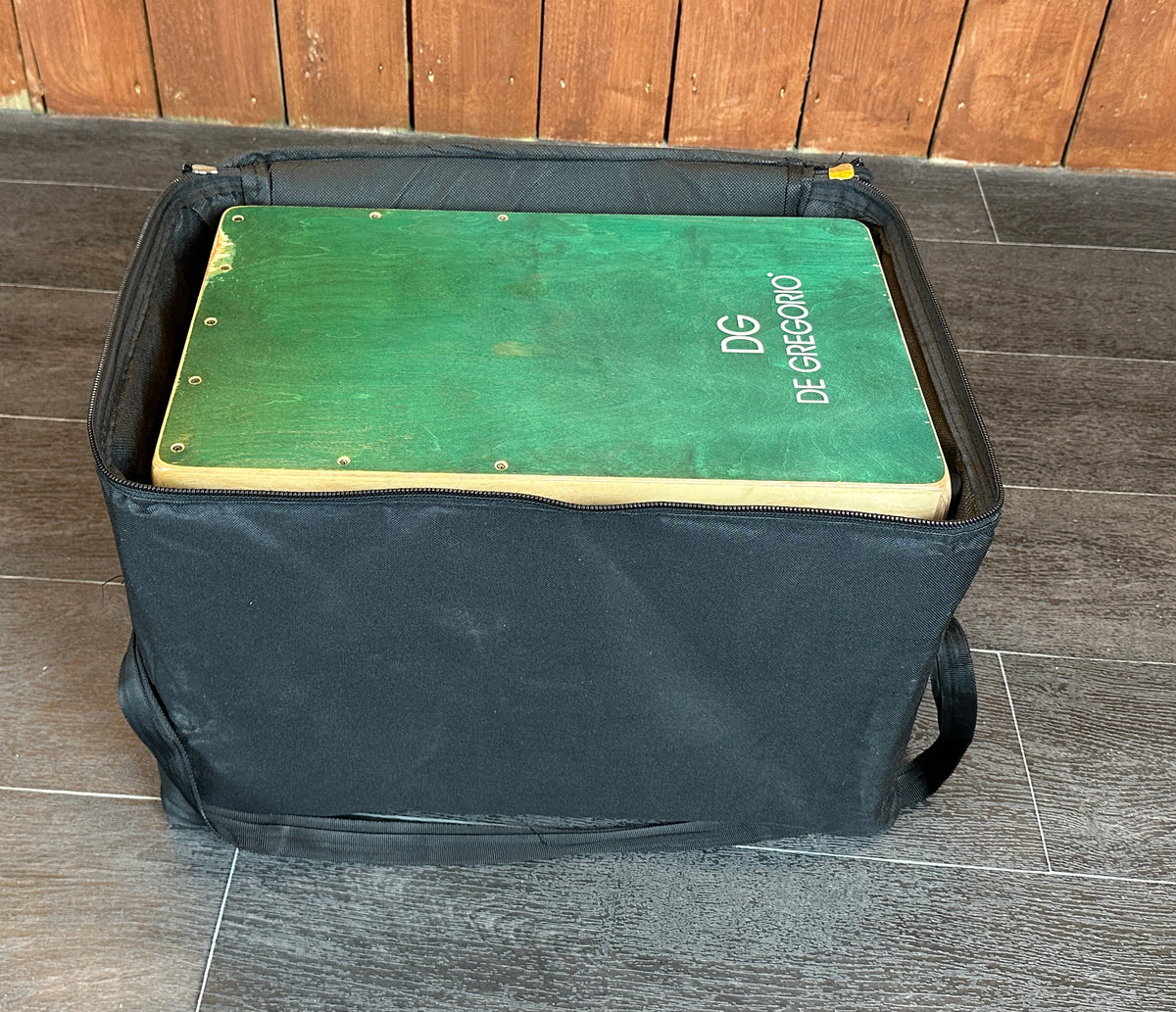 Pre Loved De Gregorio Cajon In Chanela Green With Case