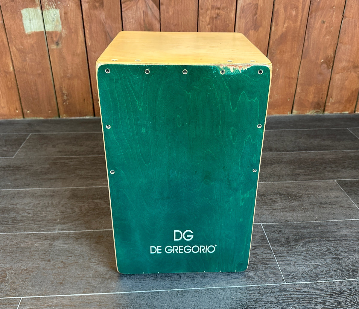 Pre Loved De Gregorio Cajon In Chanela Green With Case
