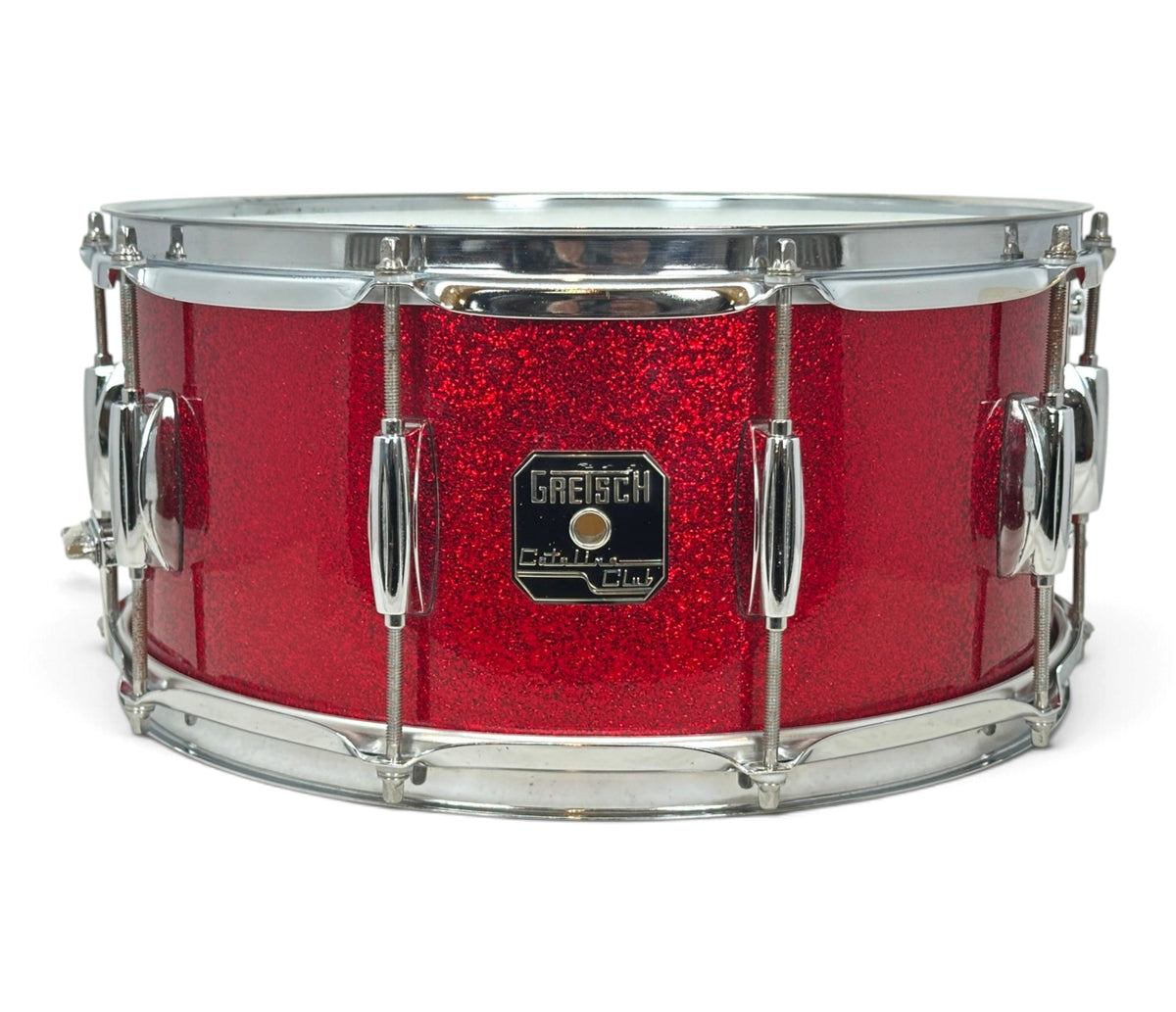 Pre Loved Gretsch Catalina Club 14" x 6.5" Snare Drum in Red Sparkle