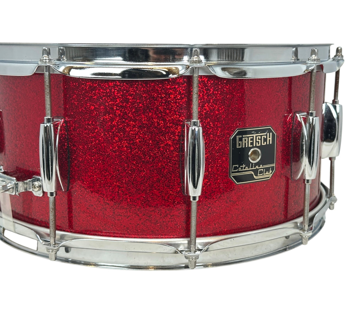Pre Loved Gretsch Catalina Club 14" x 6.5" Snare Drum in Red Sparkle