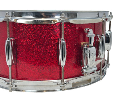 Pre Loved Gretsch Catalina Club 14" x 6.5" Snare Drum in Red Sparkle