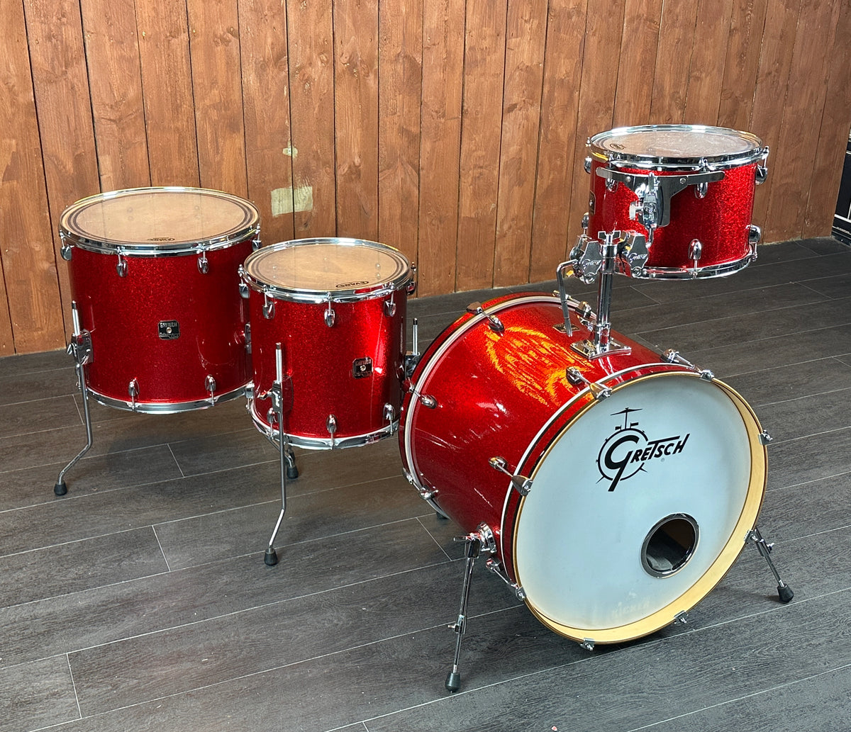 Pre Loved Gretsch Catalina Club 22" 4-Piece Shell Pack in Red Sparkle
