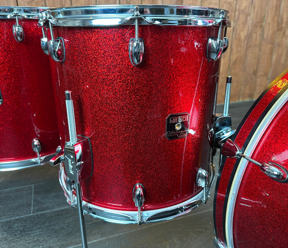 Pre Loved Gretsch Catalina Club 22" 4-Piece Shell Pack in Red Sparkle