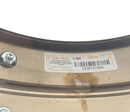 Pre Loved Ludwig Black Beauty 14" x 5" Snare Drum in Black Nickel