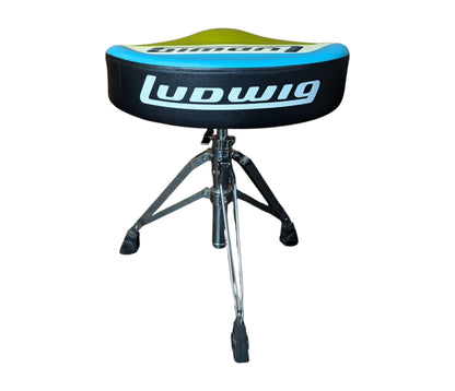 Pre Loved Ludwig LAC48TH Atlas Classic Motor Cycle Drum Throne in Blue & Olive