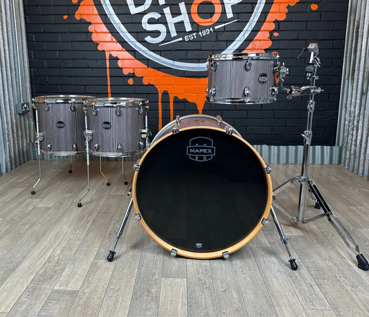 Pre Loved Mapex Mars 4-Piece Crossover Shell Pack In Smoke Wood