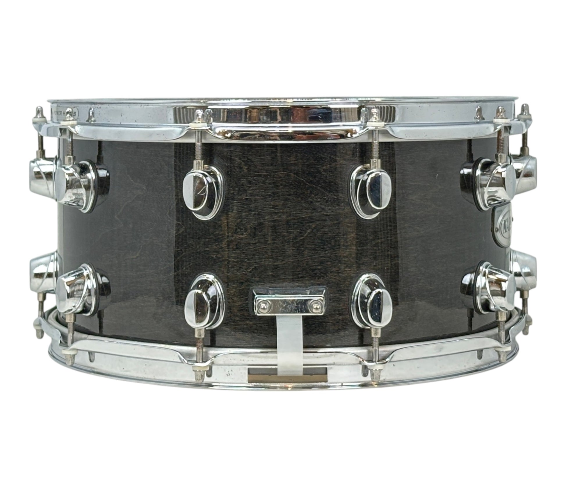 Mapex Pro M 14 x 7 snare drum – butt plate view