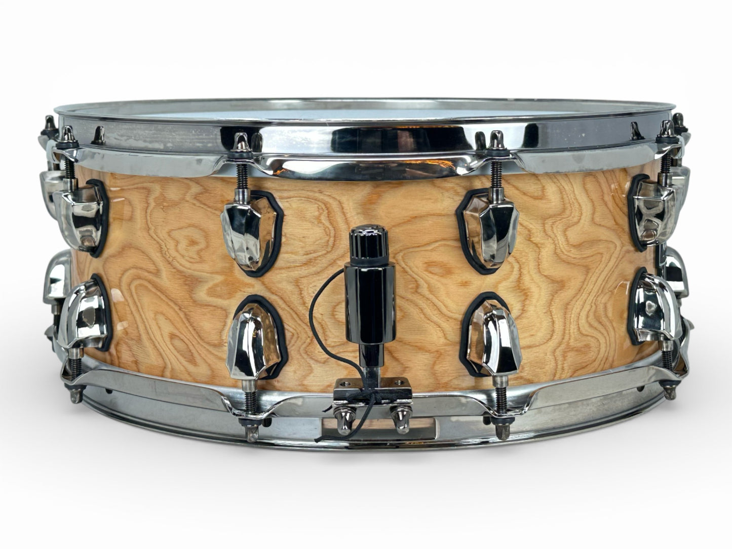 Pre Loved Mapex Saturn 14" Snare Drum in Mapa Burl with Black Nickel
