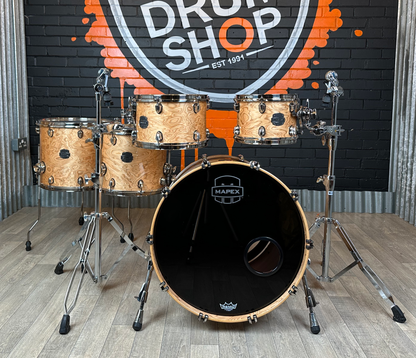 Pre Loved Mapex Saturn 5-Piece Shell Pack in Mapa Burl with Black Nickel HW