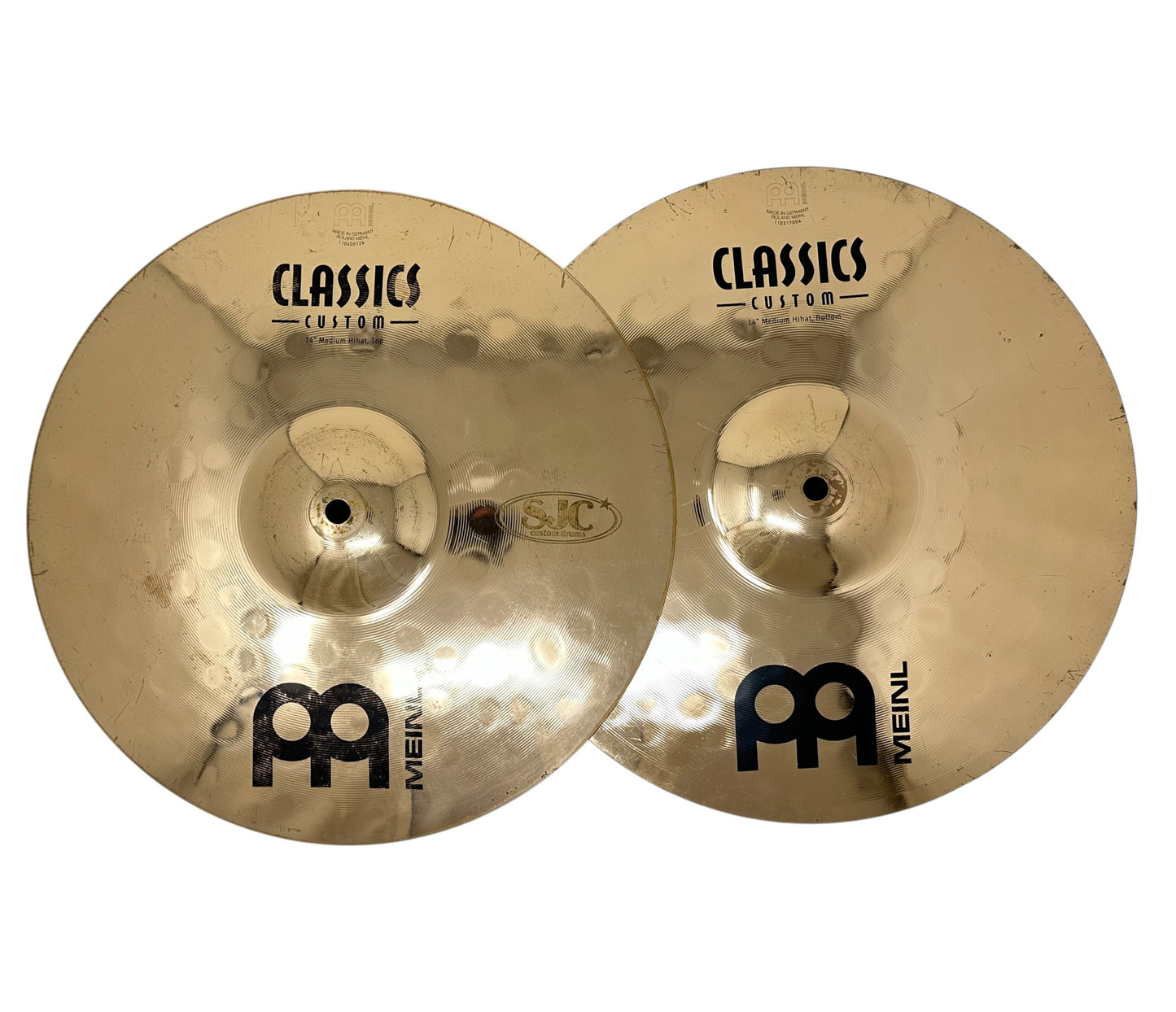 Pre Loved Meinl Classic 'SJC' Printed 14" Medium Hi Hats