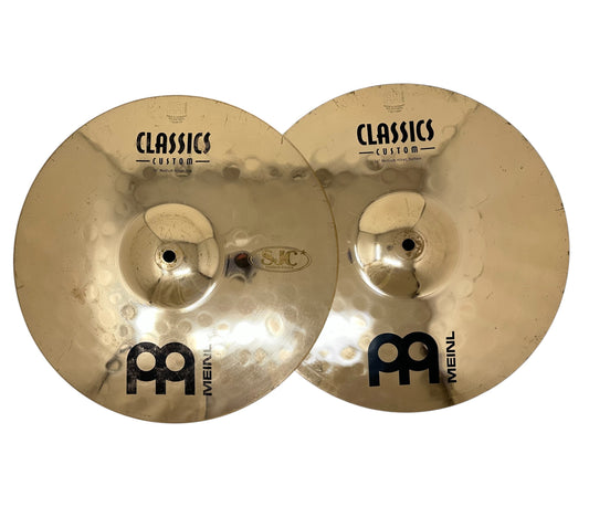 Pre Loved Meinl Classic 'SJC' Printed 14" Medium Hi Hats
