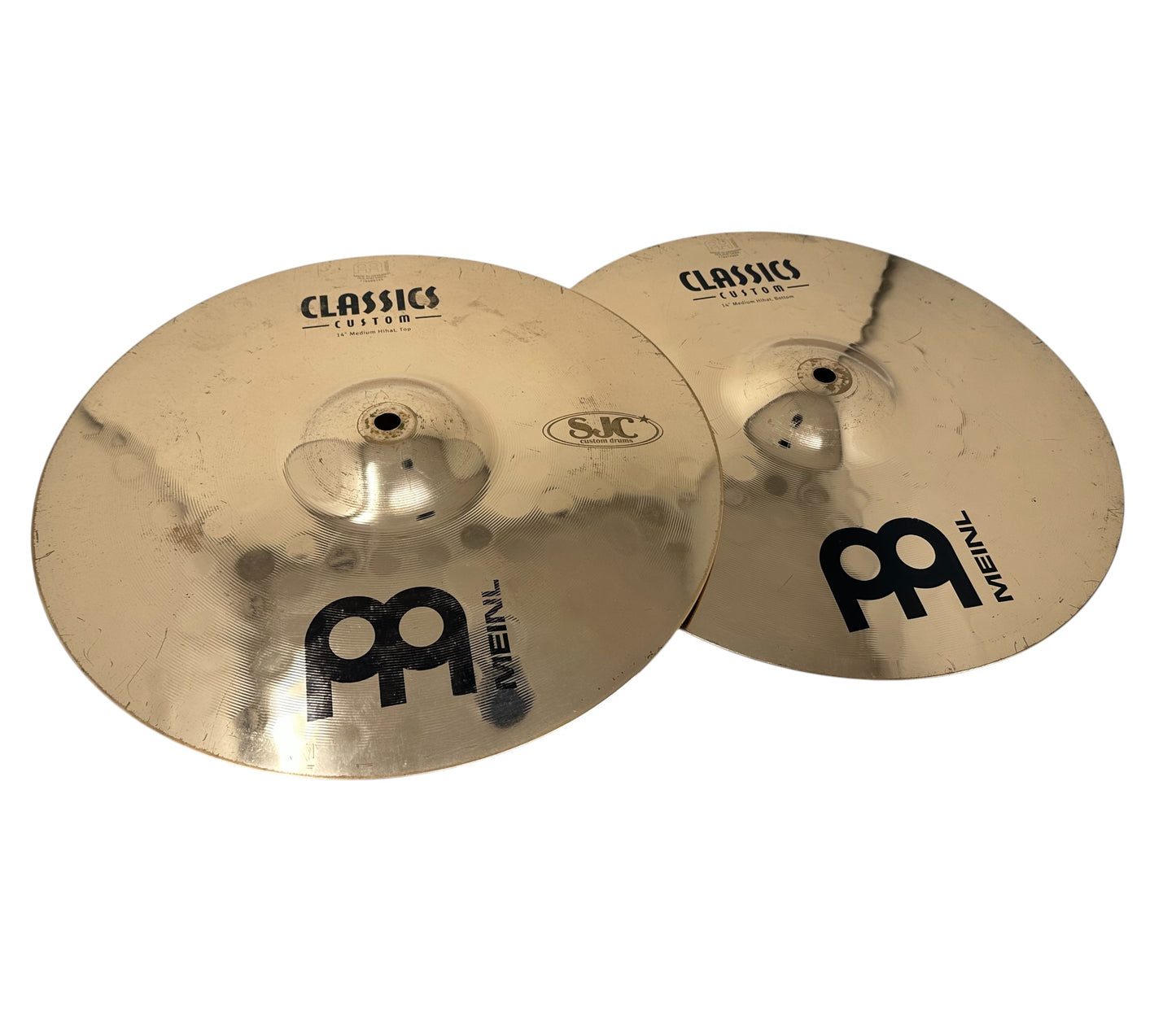 Pre Loved Meinl Classic 'SJC' Printed 14" Medium Hi Hats
