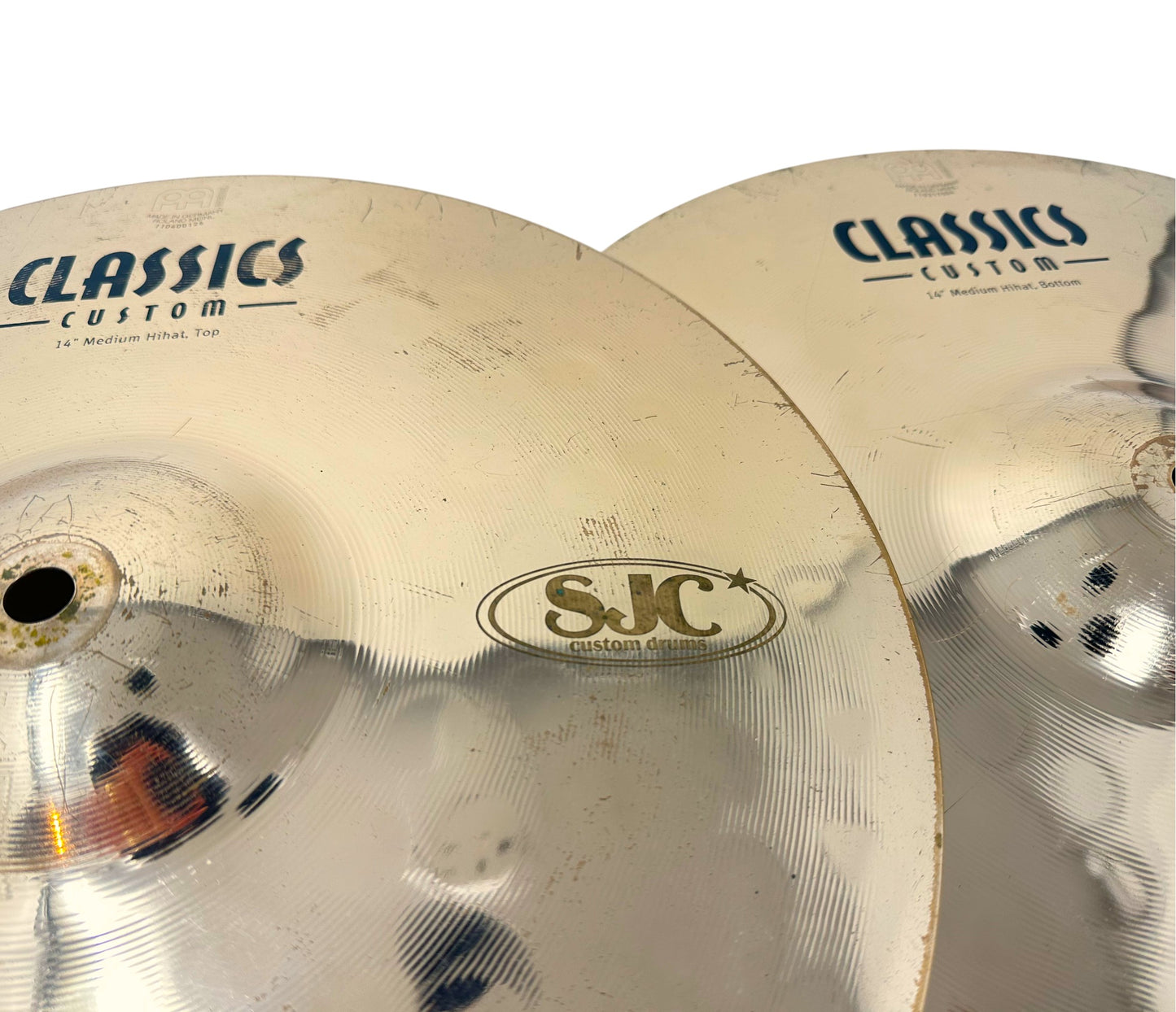 Pre Loved Meinl Classic 'SJC' Printed 14" Medium Hi Hats