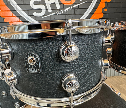 Pre Loved Natal Originals Maple 22" 4-Piece Shell Pack in Marshall Black Wrap Limited Edition