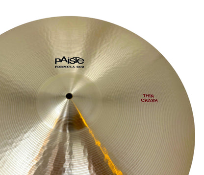 Pre Loved PAISTE 22" FORMULA 602 THIN CRASH CYMBAL