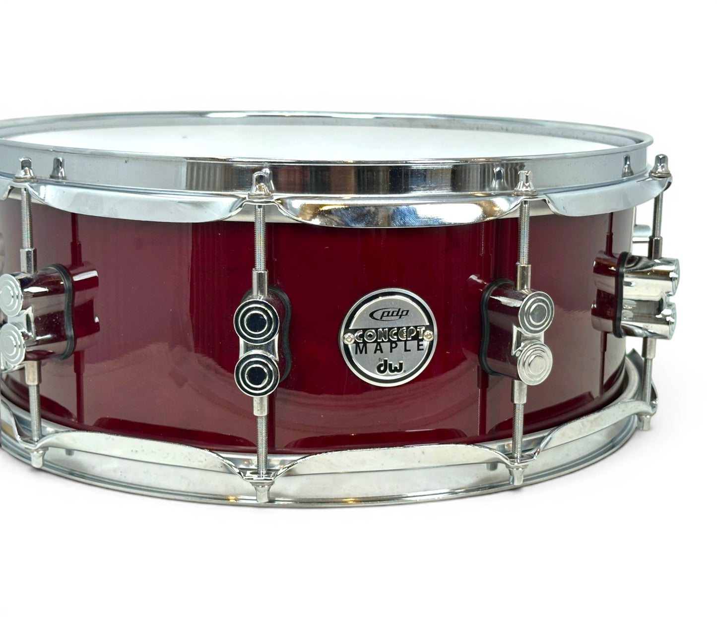 Pre Loved PDP Concept Maple 14" x 5.5" Snare Drum in Transparent Cherry Stain