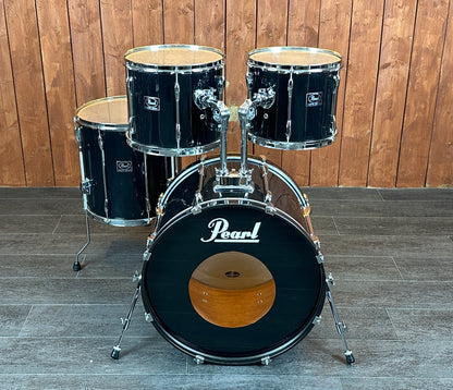 Pre Loved Pearl Export 22" 4-Piece Shell Pack in Jet Black