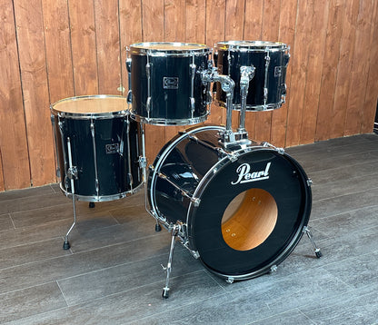 Pre Loved Pearl Export 22" 4-Piece Shell Pack in Jet Black