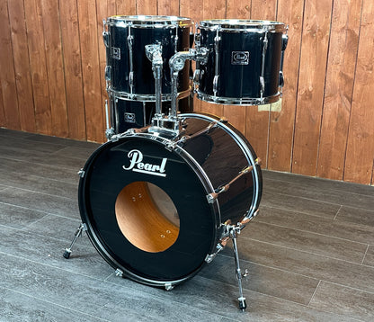 Pre Loved Pearl Export 22" 4-Piece Shell Pack in Jet Black