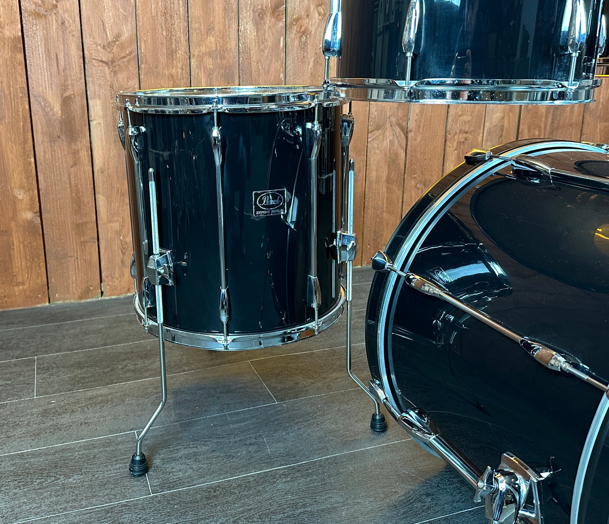 Pre Loved Pearl Export 22" 4-Piece Shell Pack in Jet Black