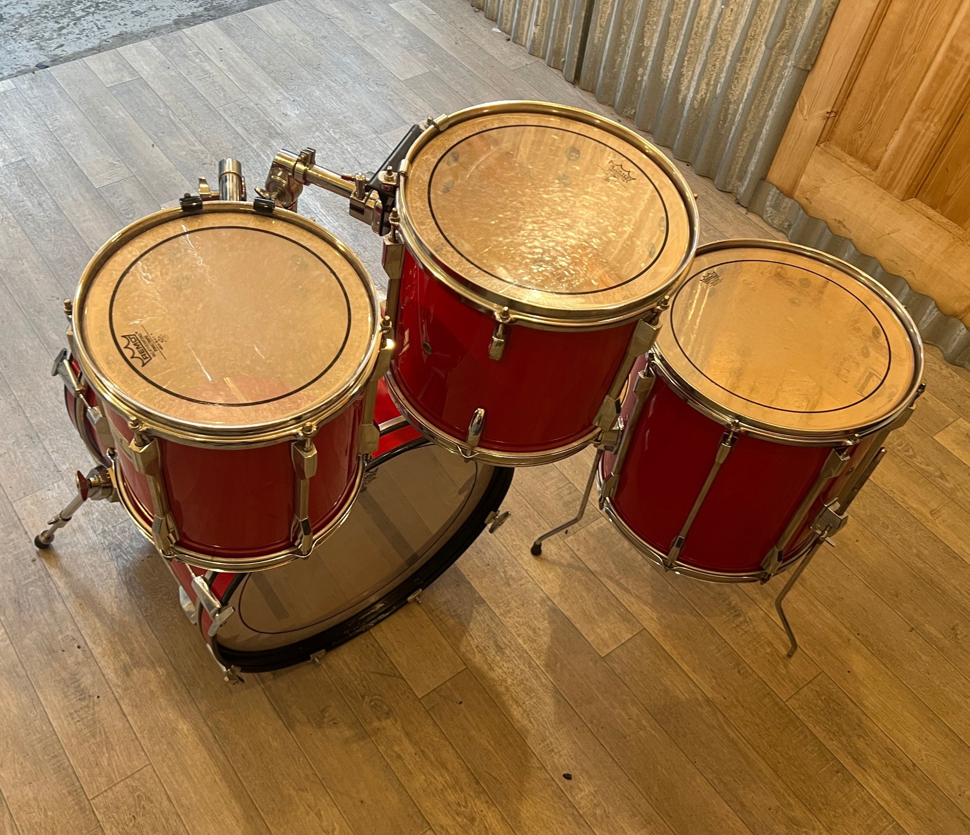 Pre Loved Pearl Export 20" 4 Piece Shell Pack in Red