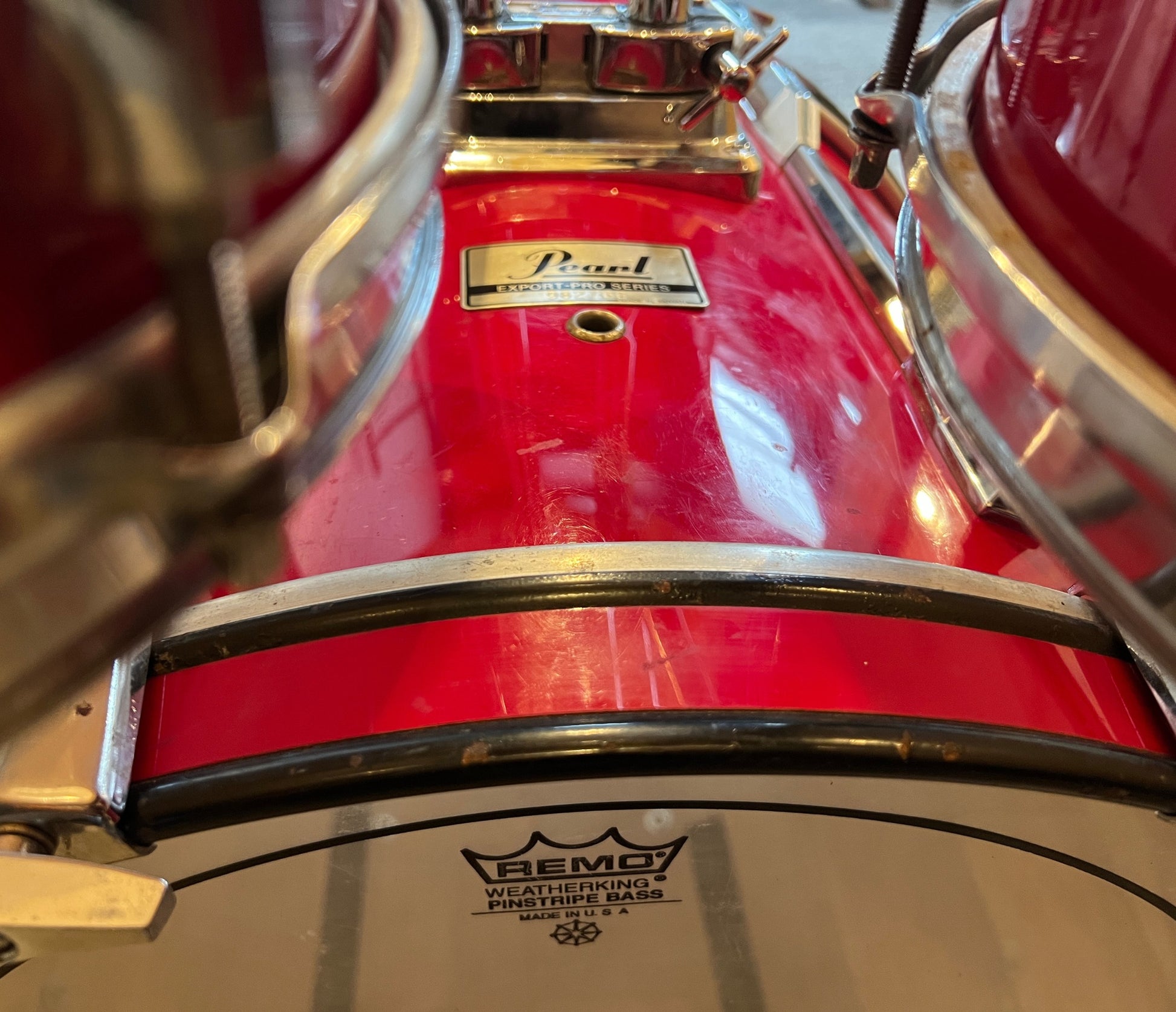 Pre Loved Pearl Export 20" 4 Piece Shell Pack in Red