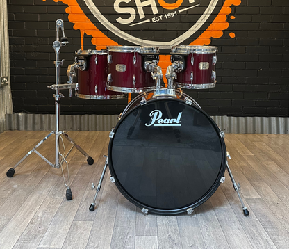 Pre Loved Pearl Export Series 22" 4-Piece Shell Pack In Red Wine