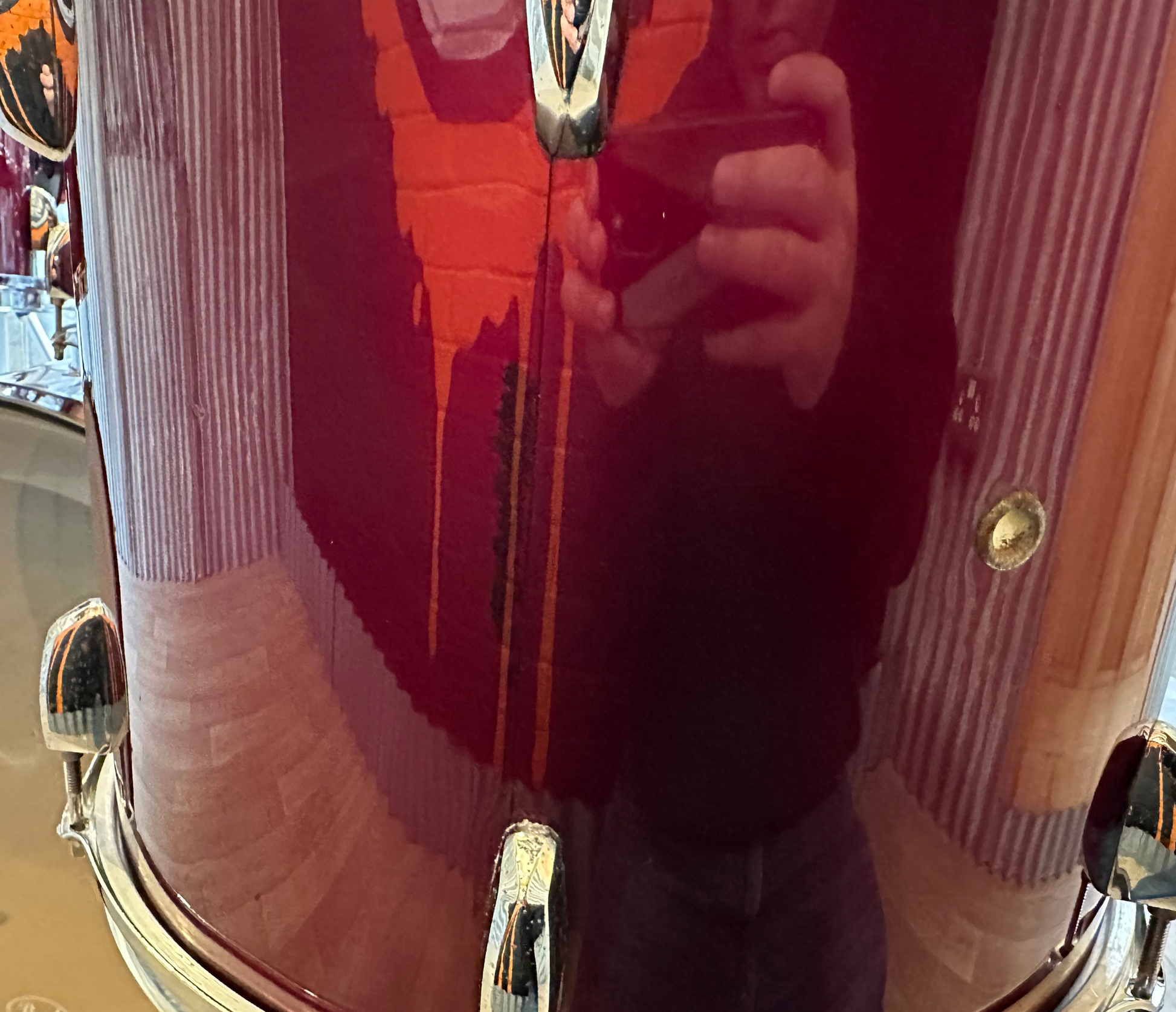 Pre Loved Pearl Export Series 22" 4-Piece Shell Pack In Red Wine