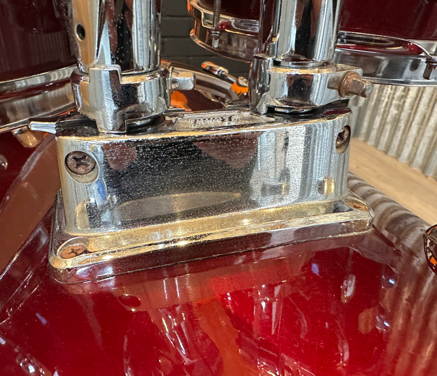 Pre Loved Pearl Export Series 22" 4-Piece Shell Pack In Red Wine