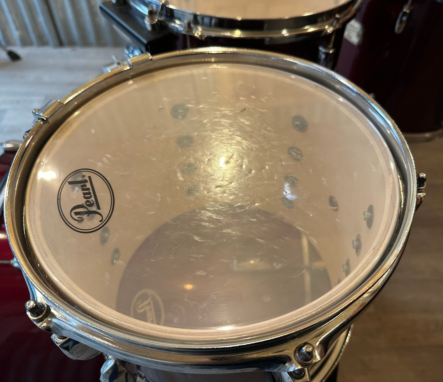Pre Loved Pearl Export Series 22" 4-Piece Shell Pack In Red Wine