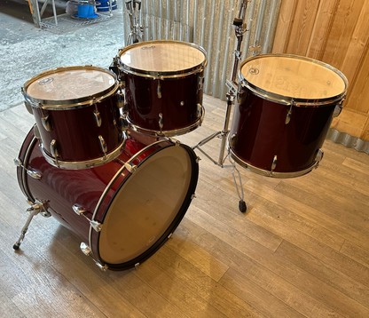 Pre Loved Pearl Export Series 22" 4-Piece Shell Pack In Red Wine