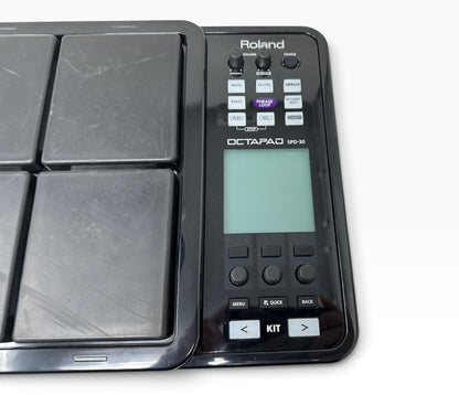 Pre Loved Roland Octapad SPD-30 close-up of display and control panel