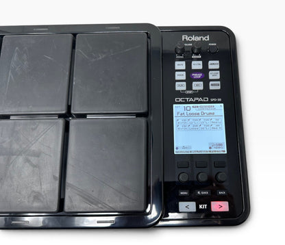 Pre Loved Roland Octapad SPD-30 powered-on display and control buttons