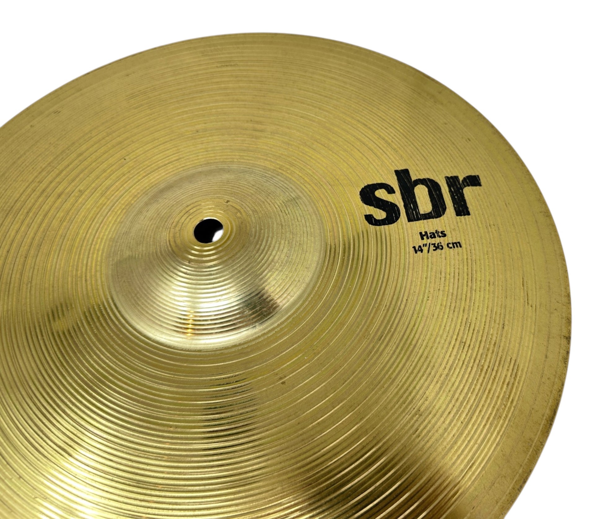 Sabian SBR 14-inch Hi-Hat top cymbal logo and bell detail