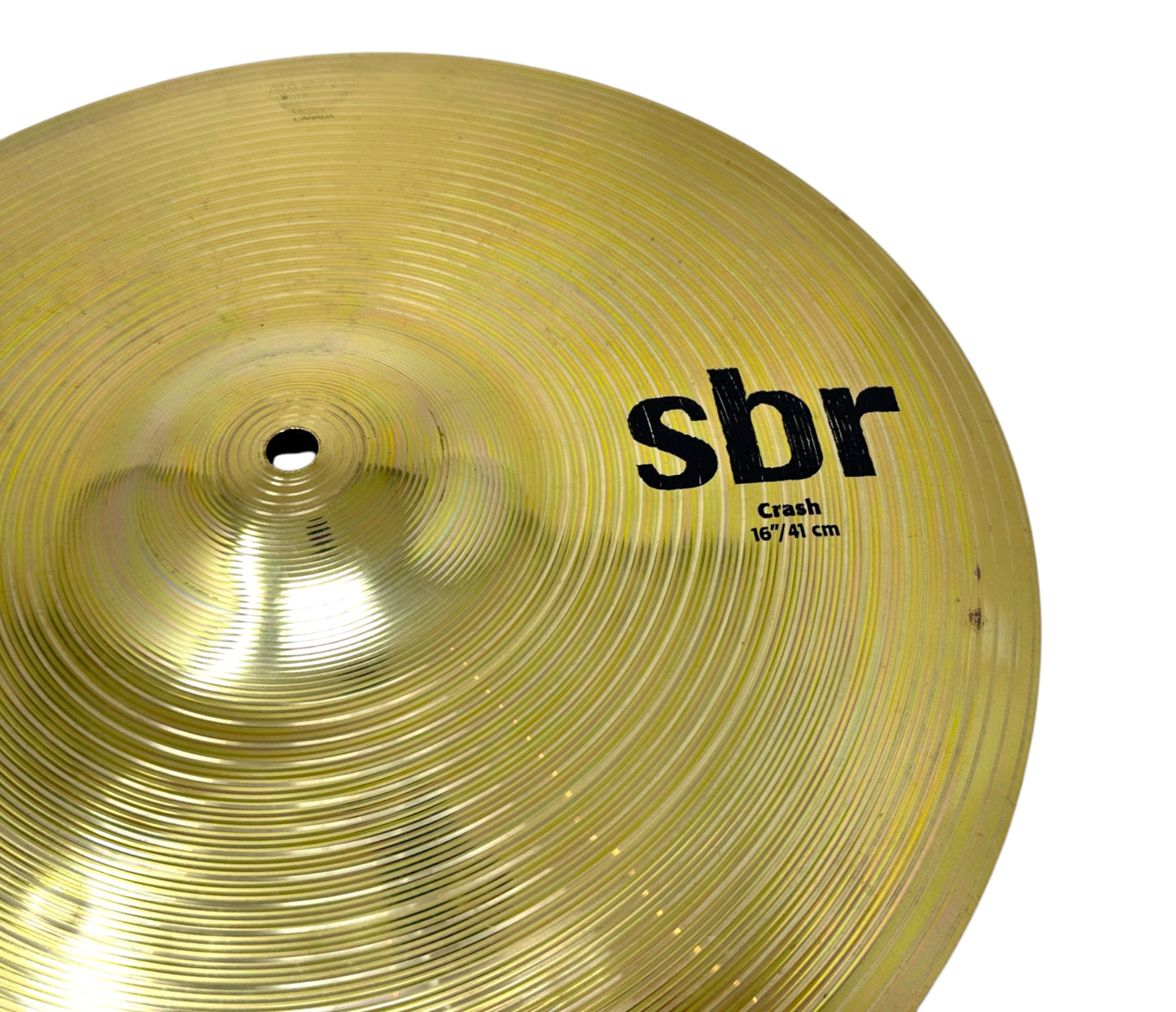 Pre-loved Sabian SBR 16-inch Crash – bell and bow detail