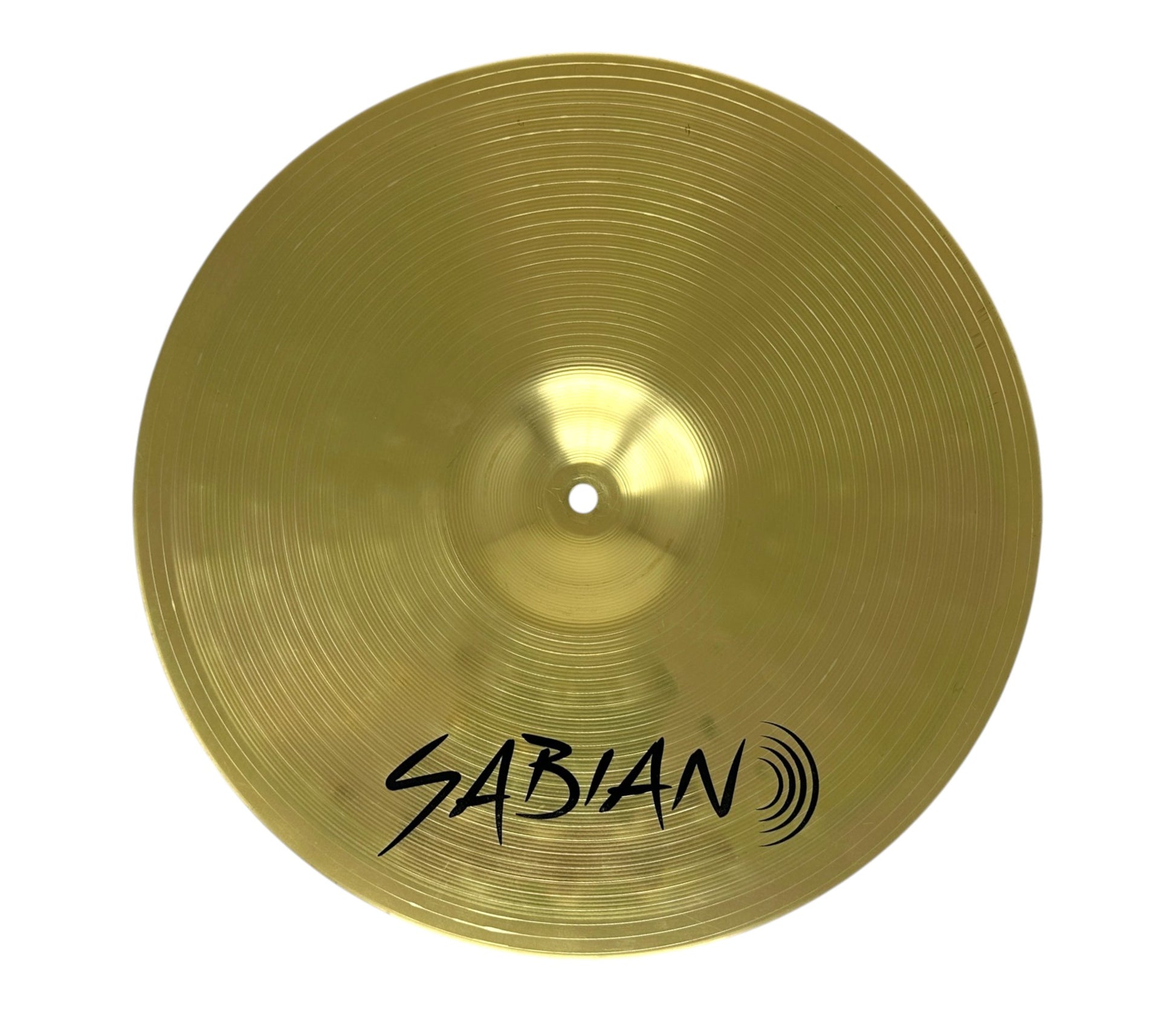 Pre-loved Sabian SBR 16-inch Crash cymbal – underside view