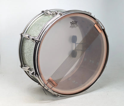 Pre Loved Slingerland 14" x 7" Hollywood Ace Mahogany Snare Drum in Silver Sparkle