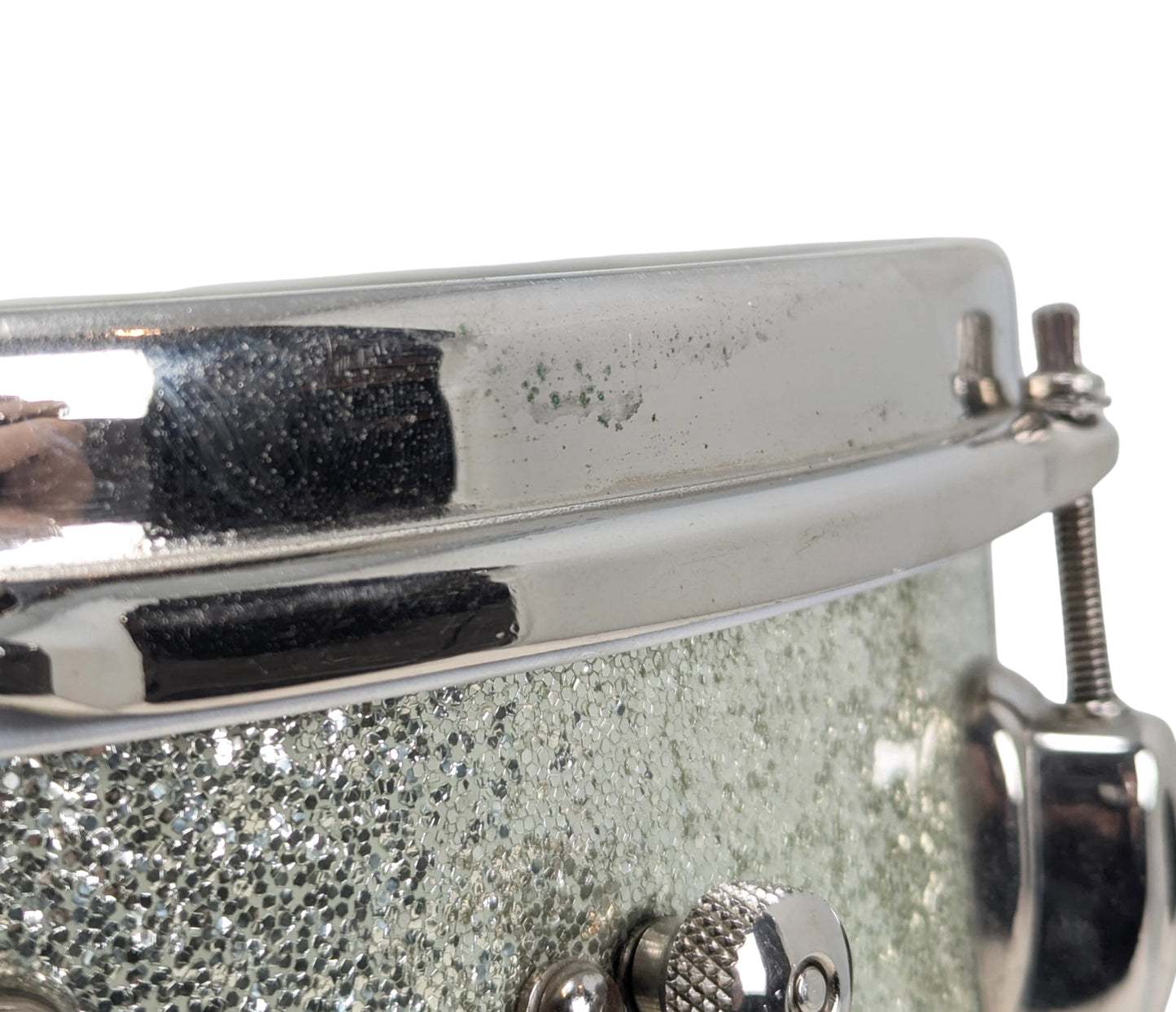 Pre Loved Slingerland 14" x 7" Hollywood Ace Mahogany Snare Drum in Silver Sparkle