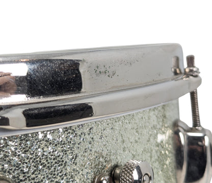 Pre Loved Slingerland 14" x 7" Hollywood Ace Mahogany Snare Drum in Silver Sparkle
