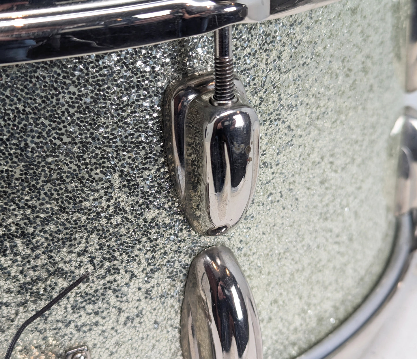 Pre Loved Slingerland 14" x 7" Hollywood Ace Mahogany Snare Drum in Silver Sparkle