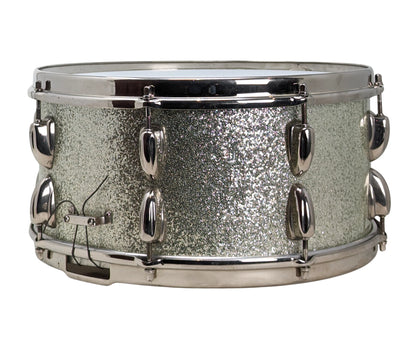 Pre Loved Slingerland 14" x 7" Hollywood Ace Mahogany Snare Drum in Silver Sparkle