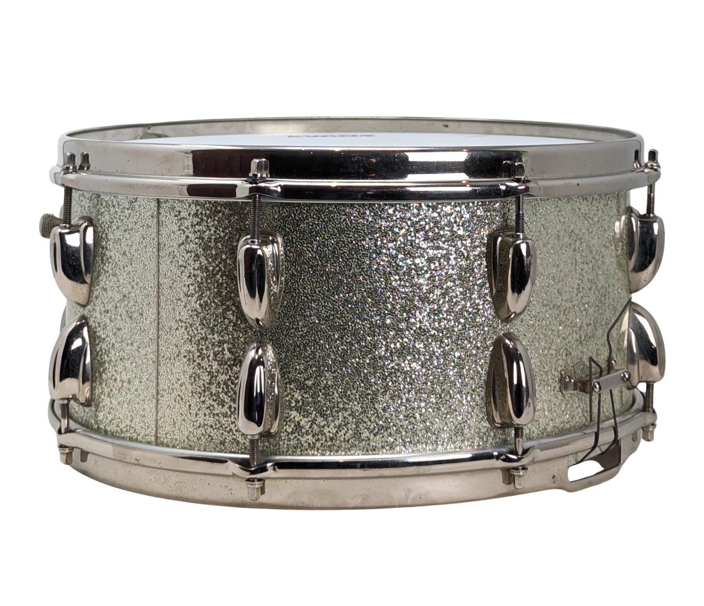 Pre Loved Slingerland 14" x 7" Hollywood Ace Mahogany Snare Drum in Silver Sparkle