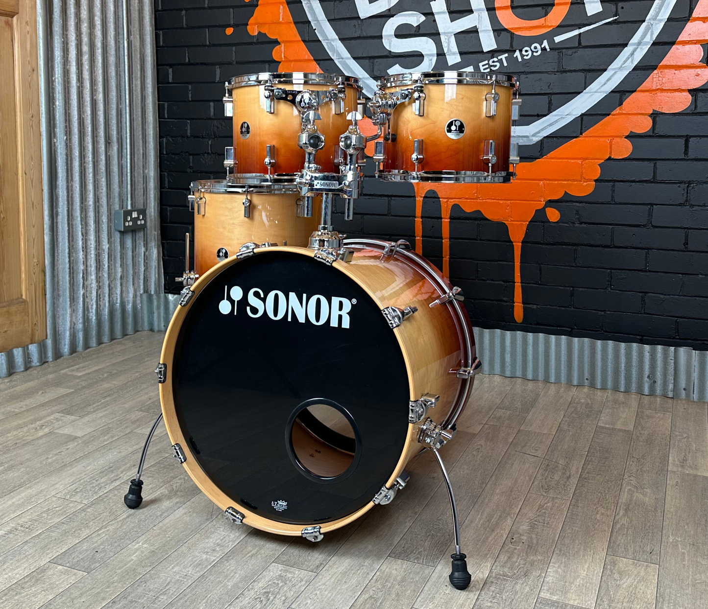Pre Loved Sonor Force 3007 22" 4-Piece Shell Pack in Autumn Fade